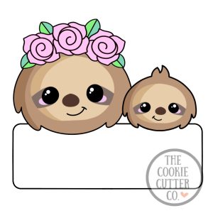 Sloth Pair cookie cutter