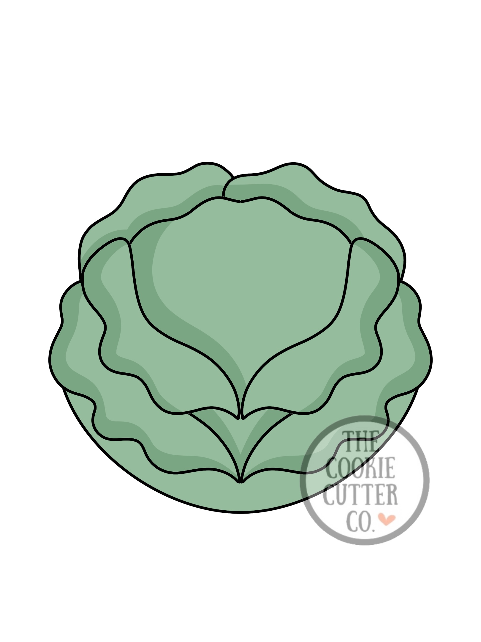 Lettuce cookie cutter
