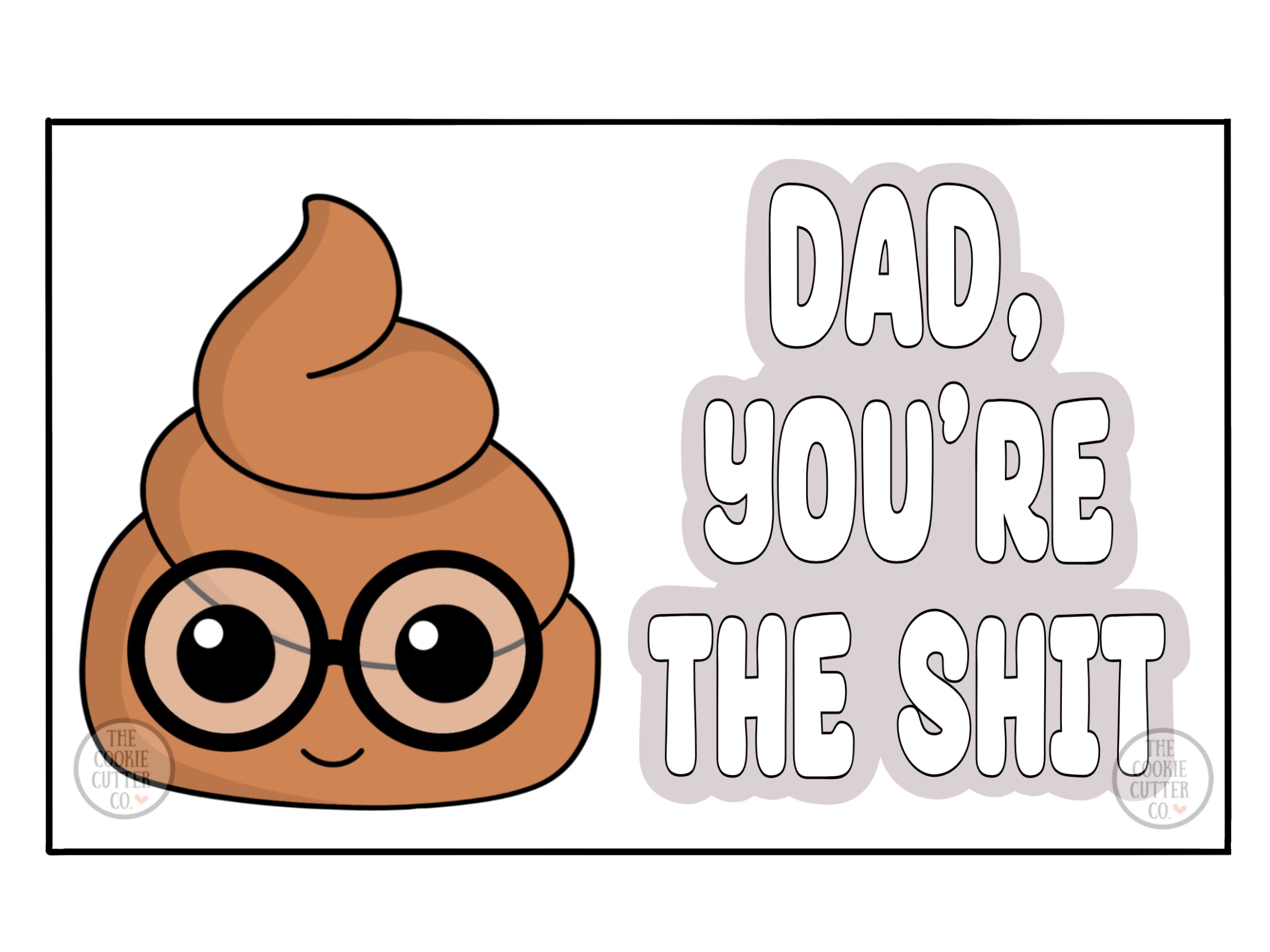 Glasses Poop cookie cutter - Image 2