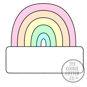 Rainbow Plaque cookie cutter