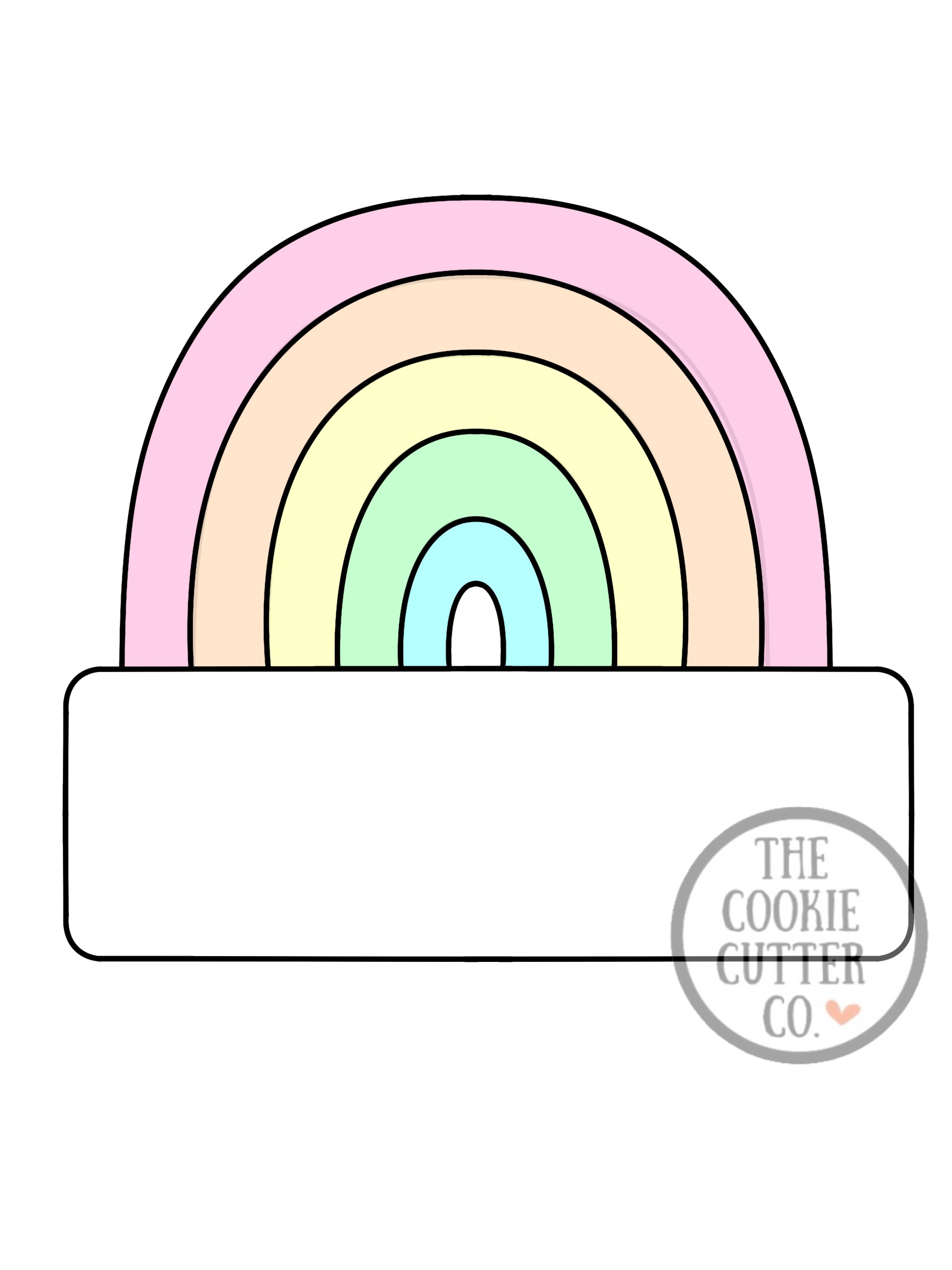 Rainbow Plaque cookie cutter – The Cookie Cutter Co
