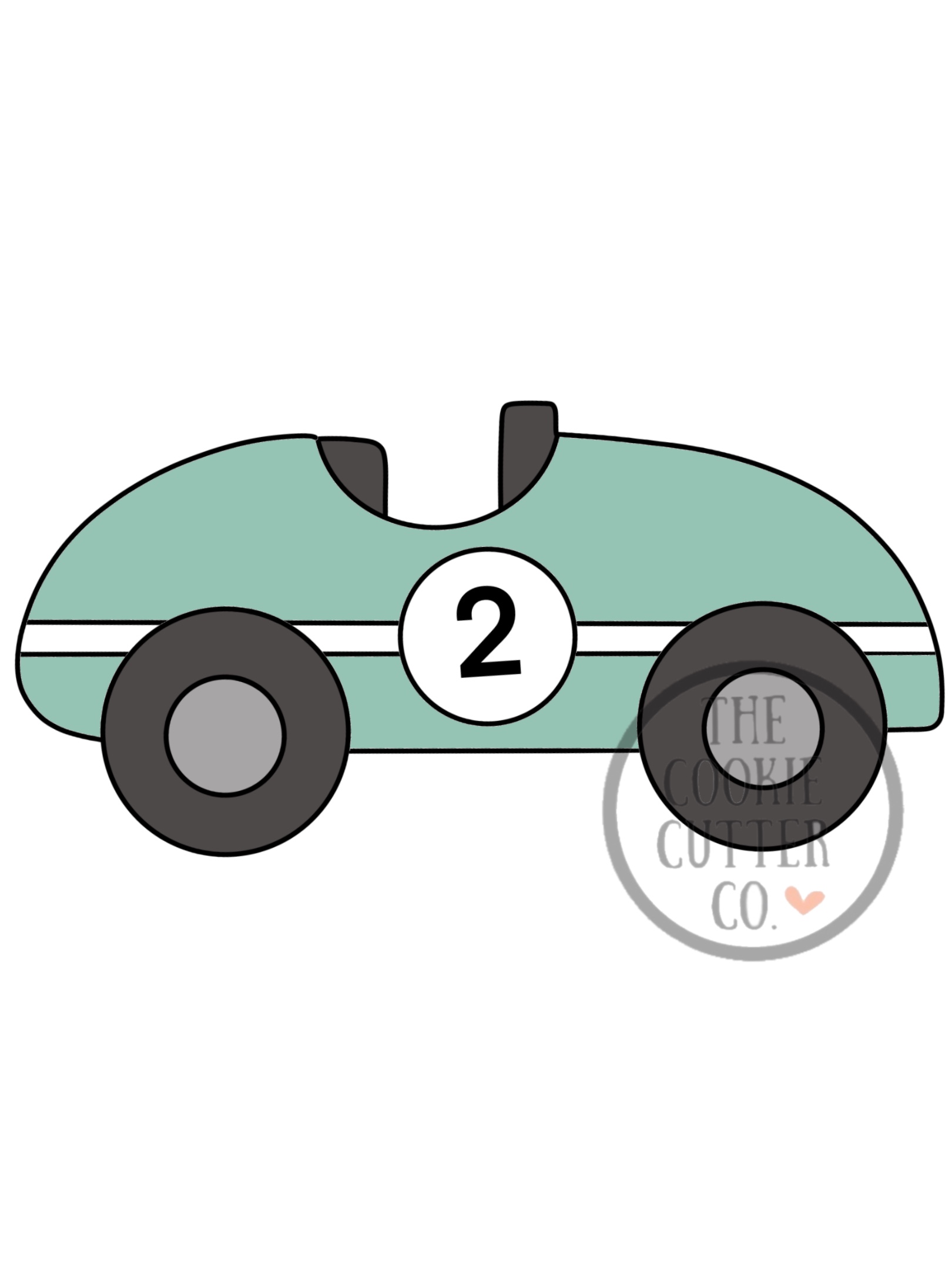 Retro Race Car cookie cutter