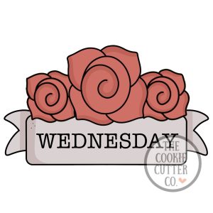 Wednesday Rose Plaque cookie cutter