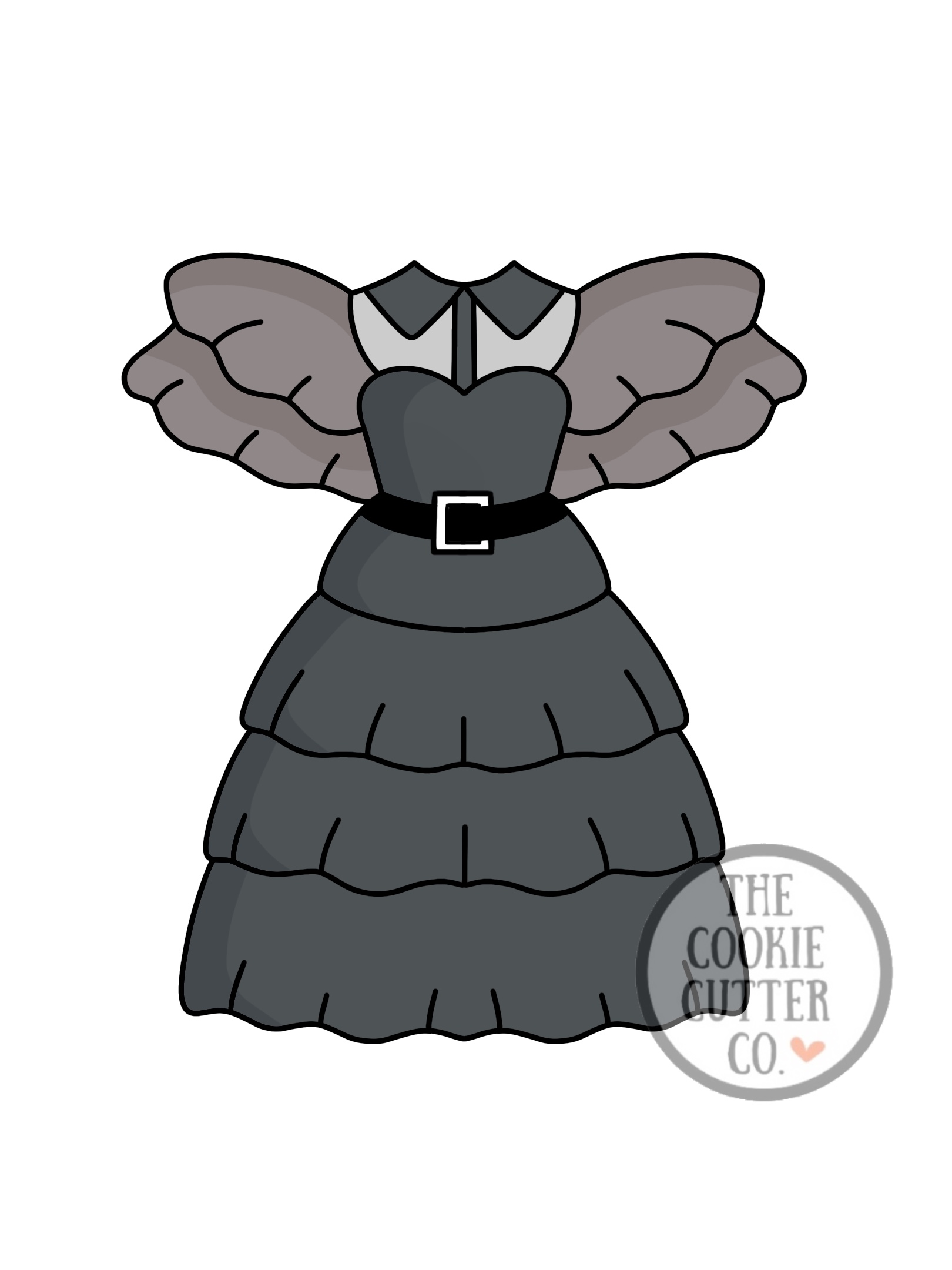 Wednesday Dress cookie cutter