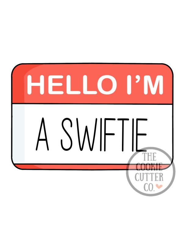 Name Tag cookie cutter