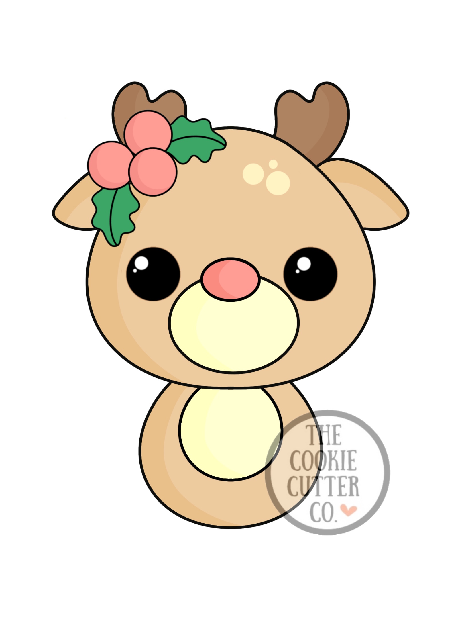 Bobble Rudolf cookie cutter