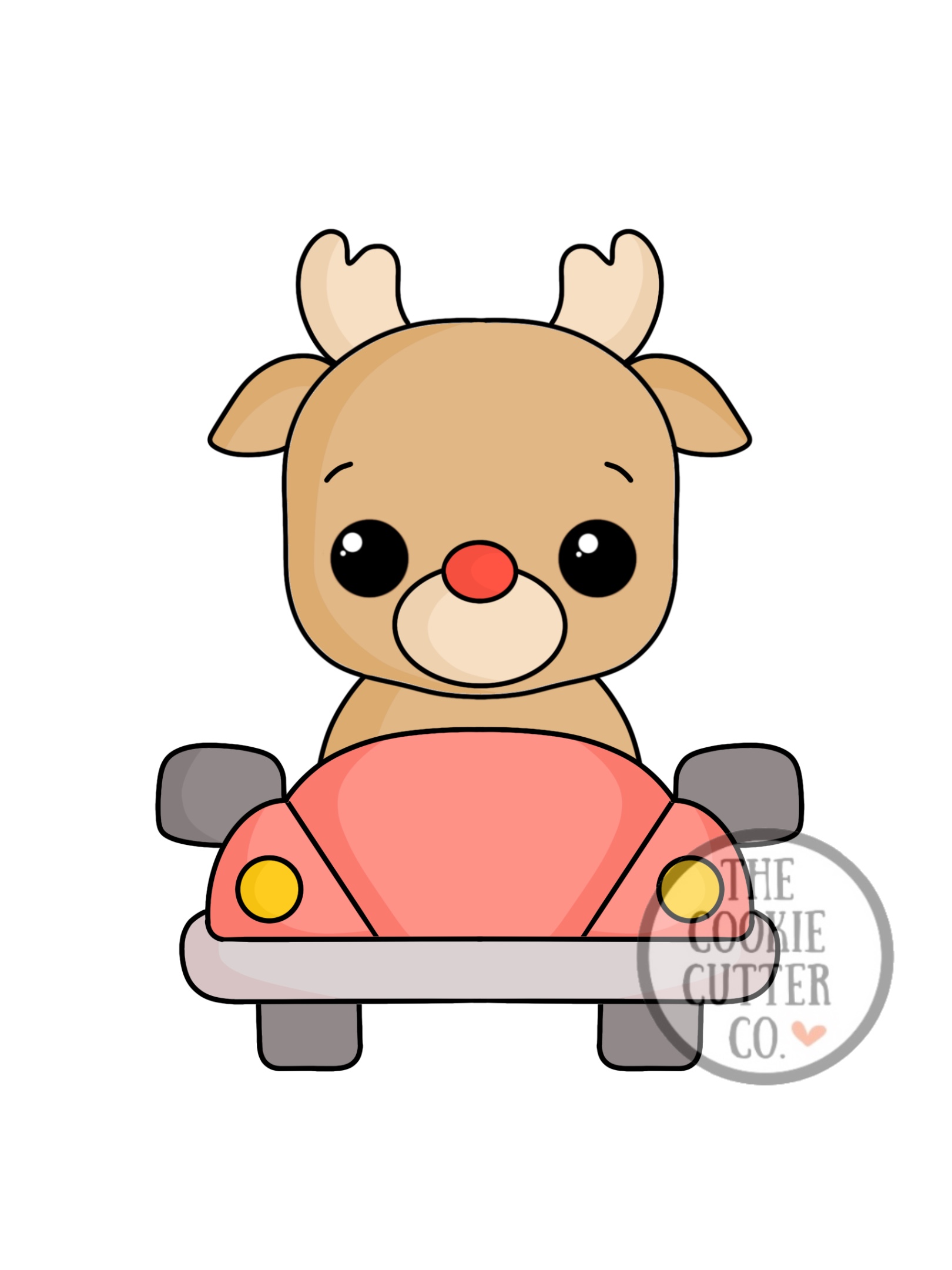Rudolf Car cookie cutter