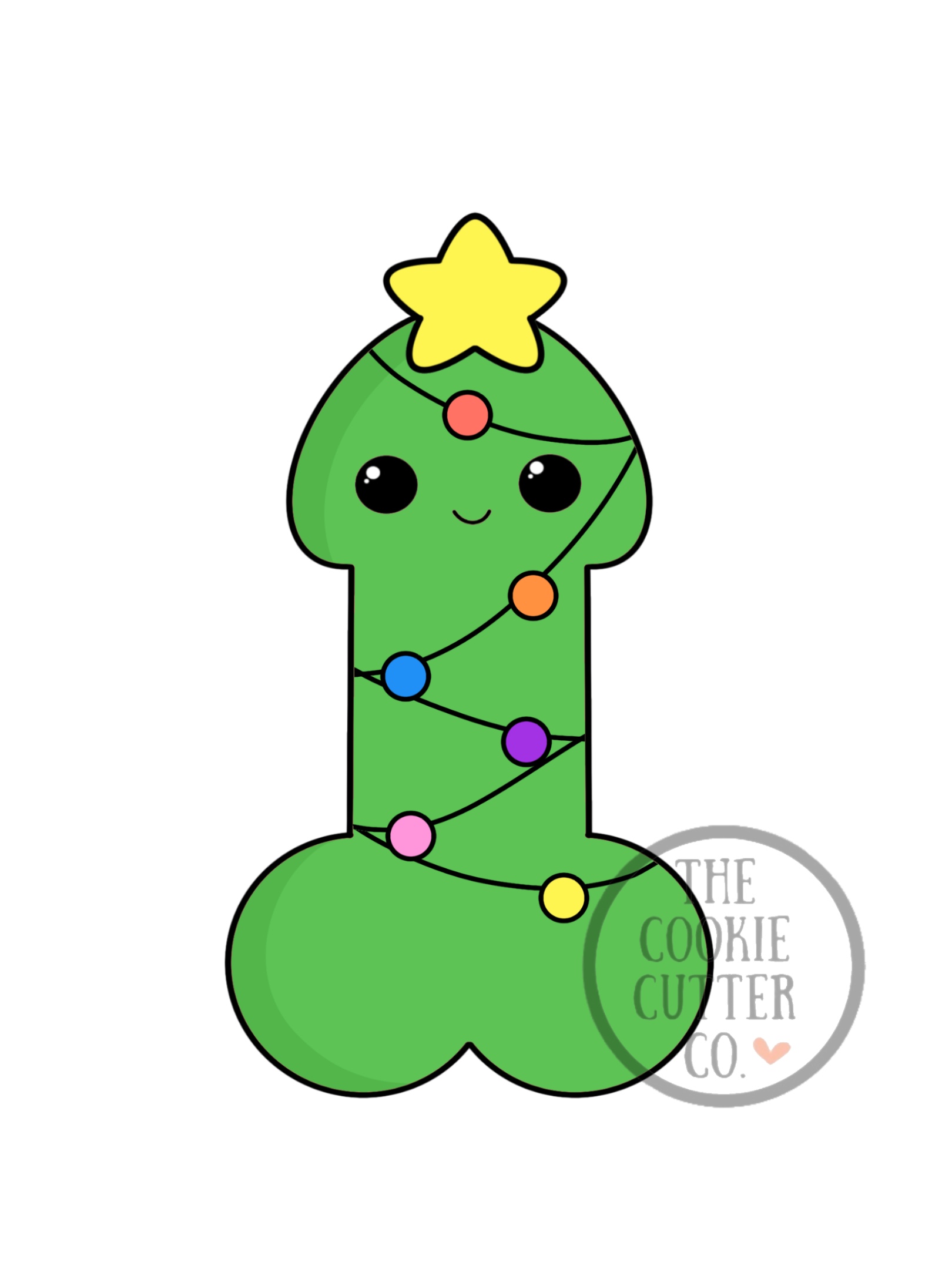 Xmas Tree Willy cookie cutter The Cookie Cutter Co