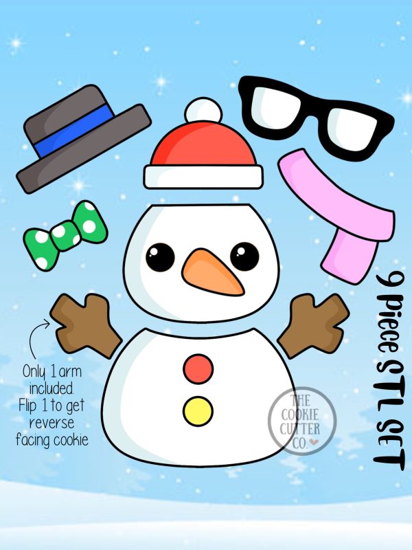 STL Files for DIY Snowman Set