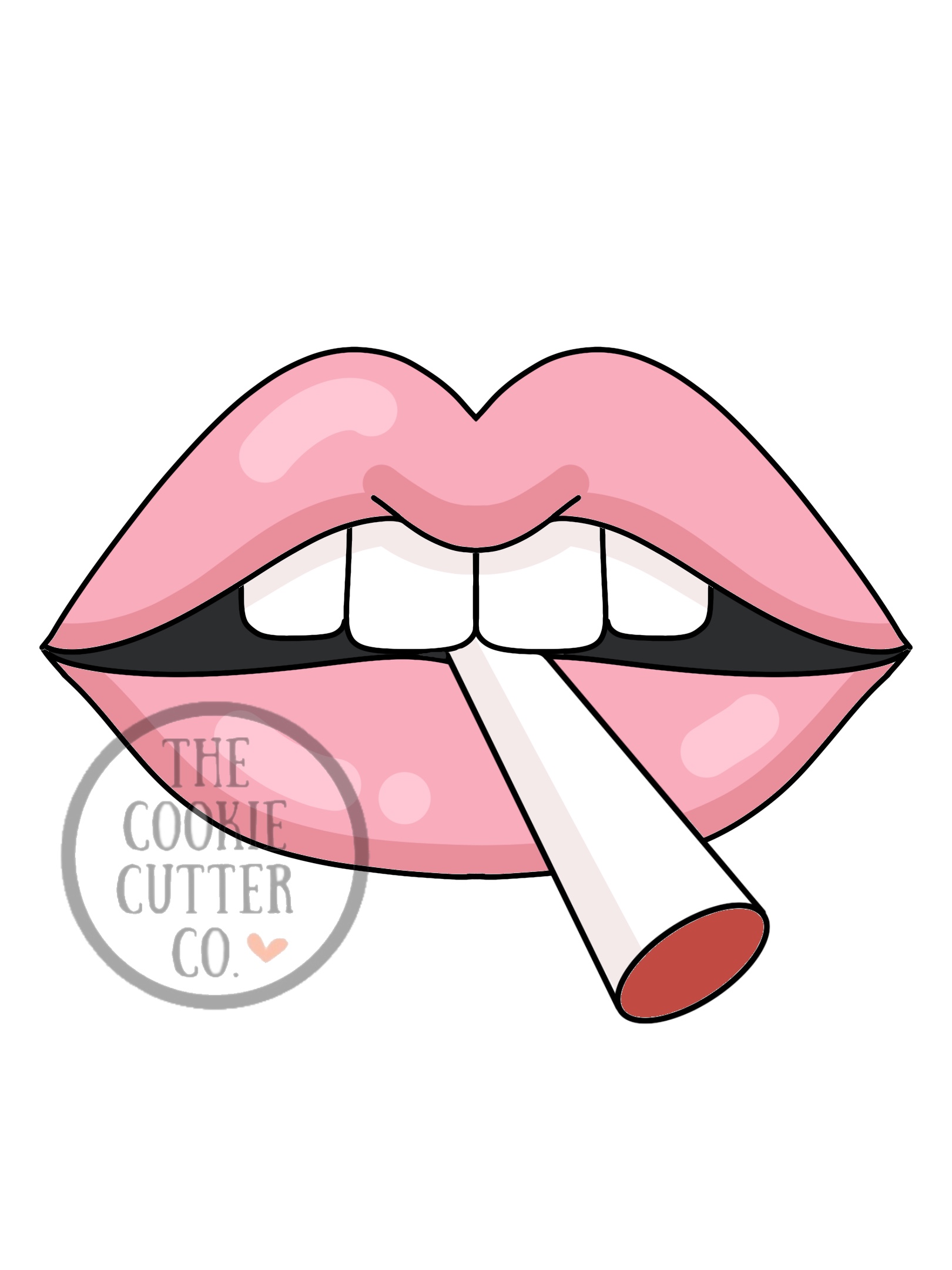 Smoking Lips cookie cutter