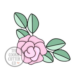 Single Rose Posey cookie cutter