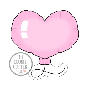 Heart Foil Balloon (with string) cookie cutter