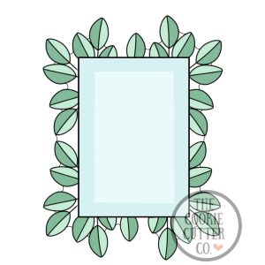 Rectangle Leaf Plaque cookie cutter