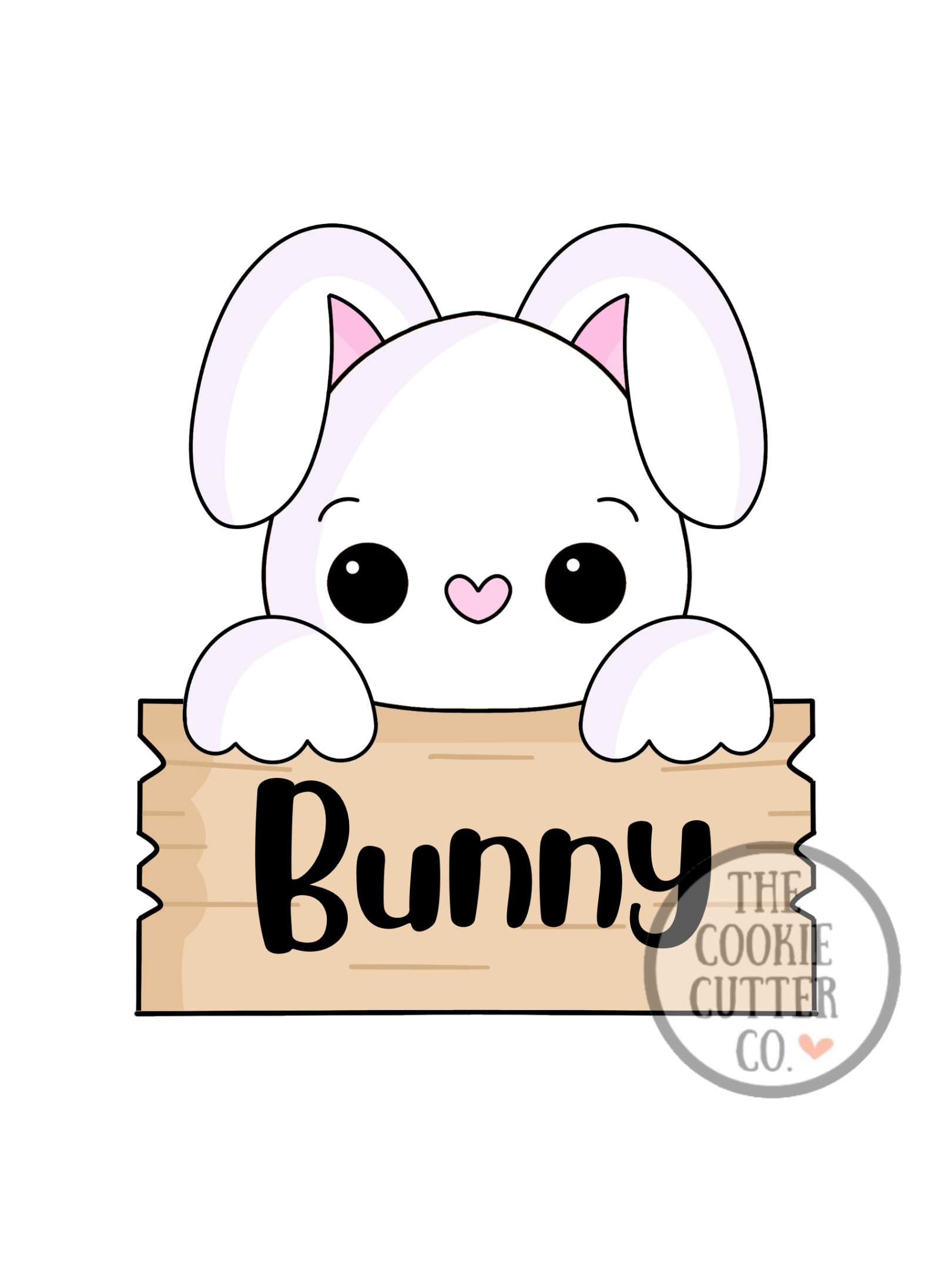 Wooden Plaque Bunny cookie cutter