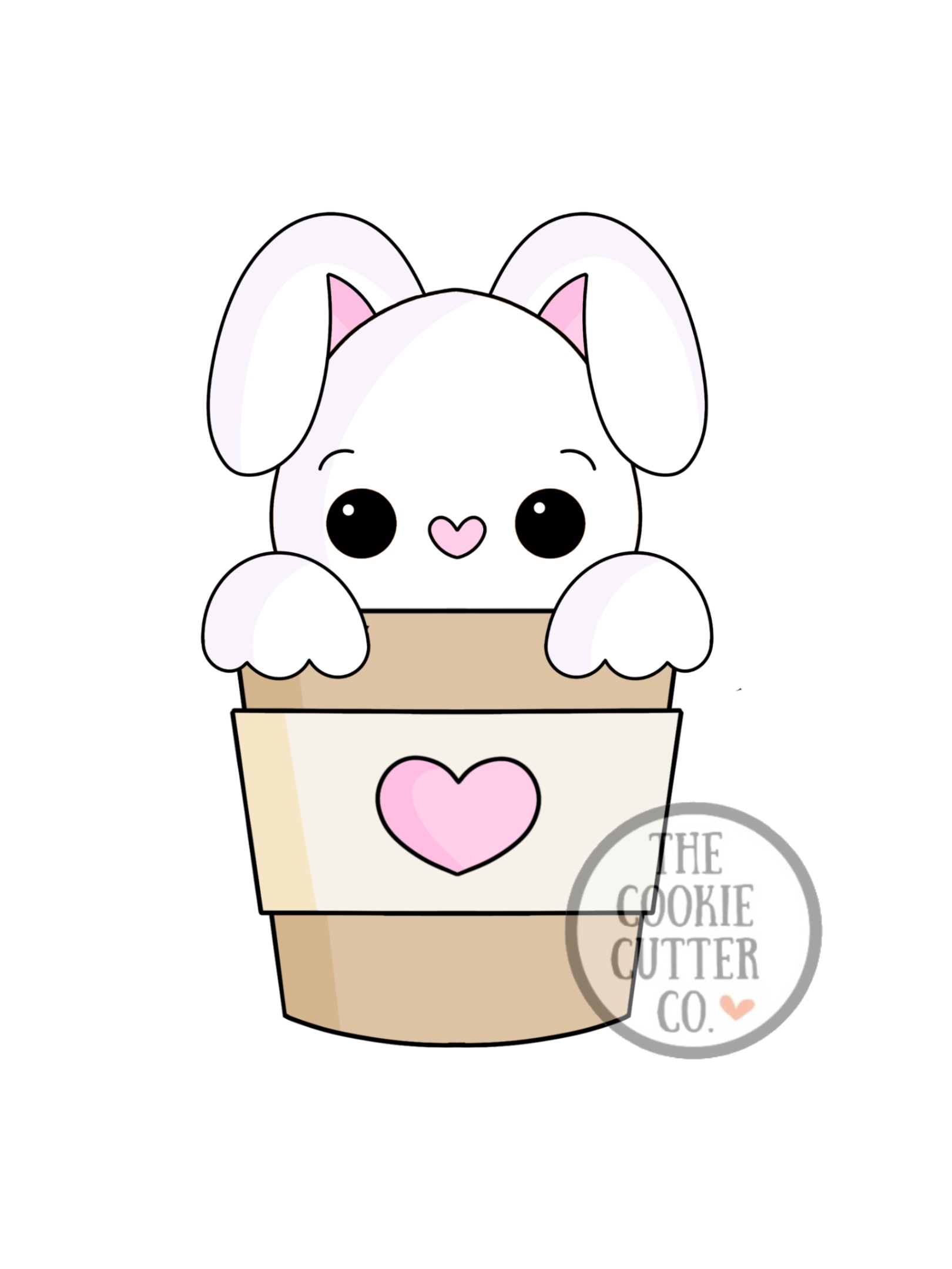 Coffee Bunny cookie cutter