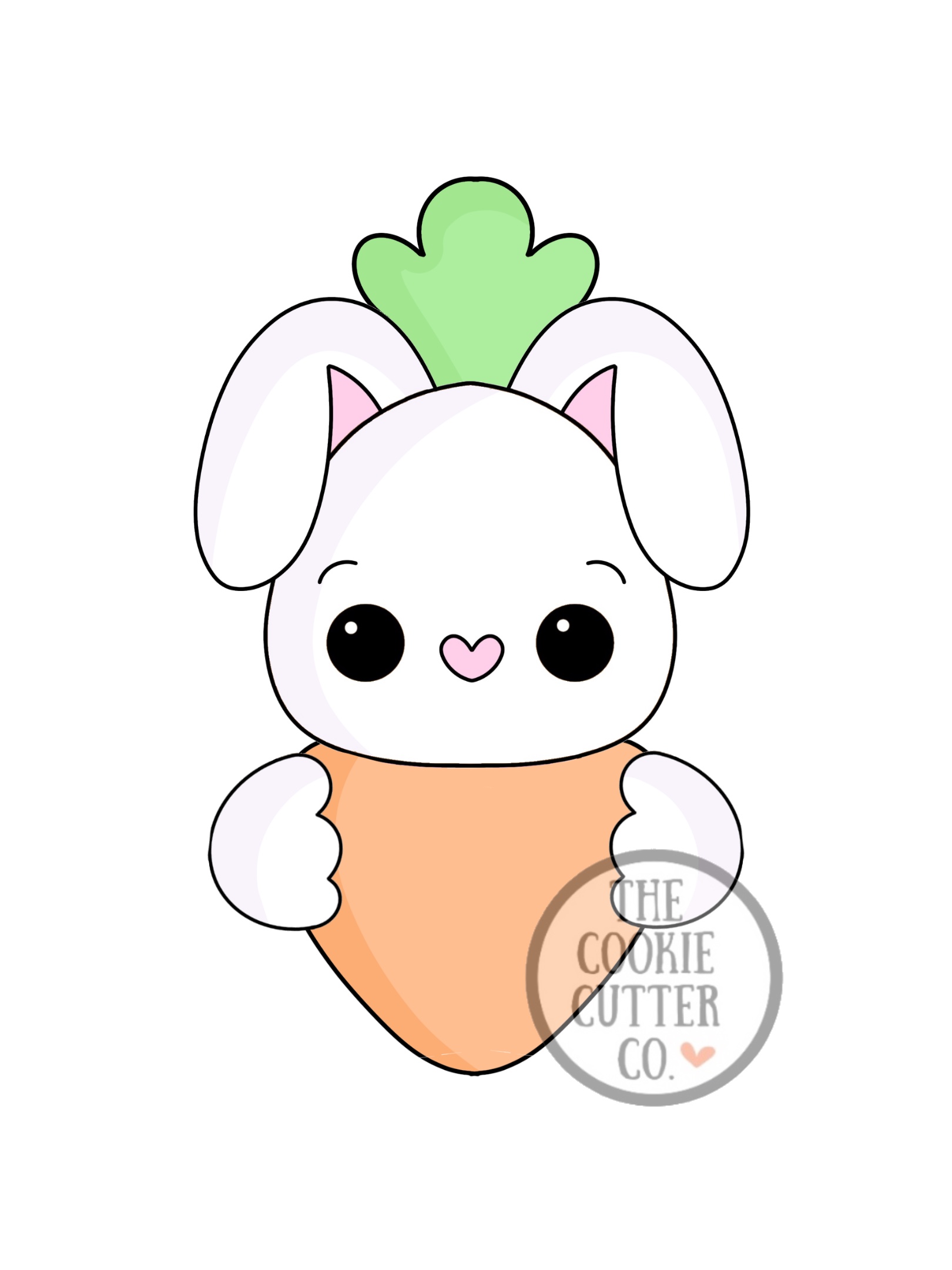Carrot Outfit Bunny cookie cutter