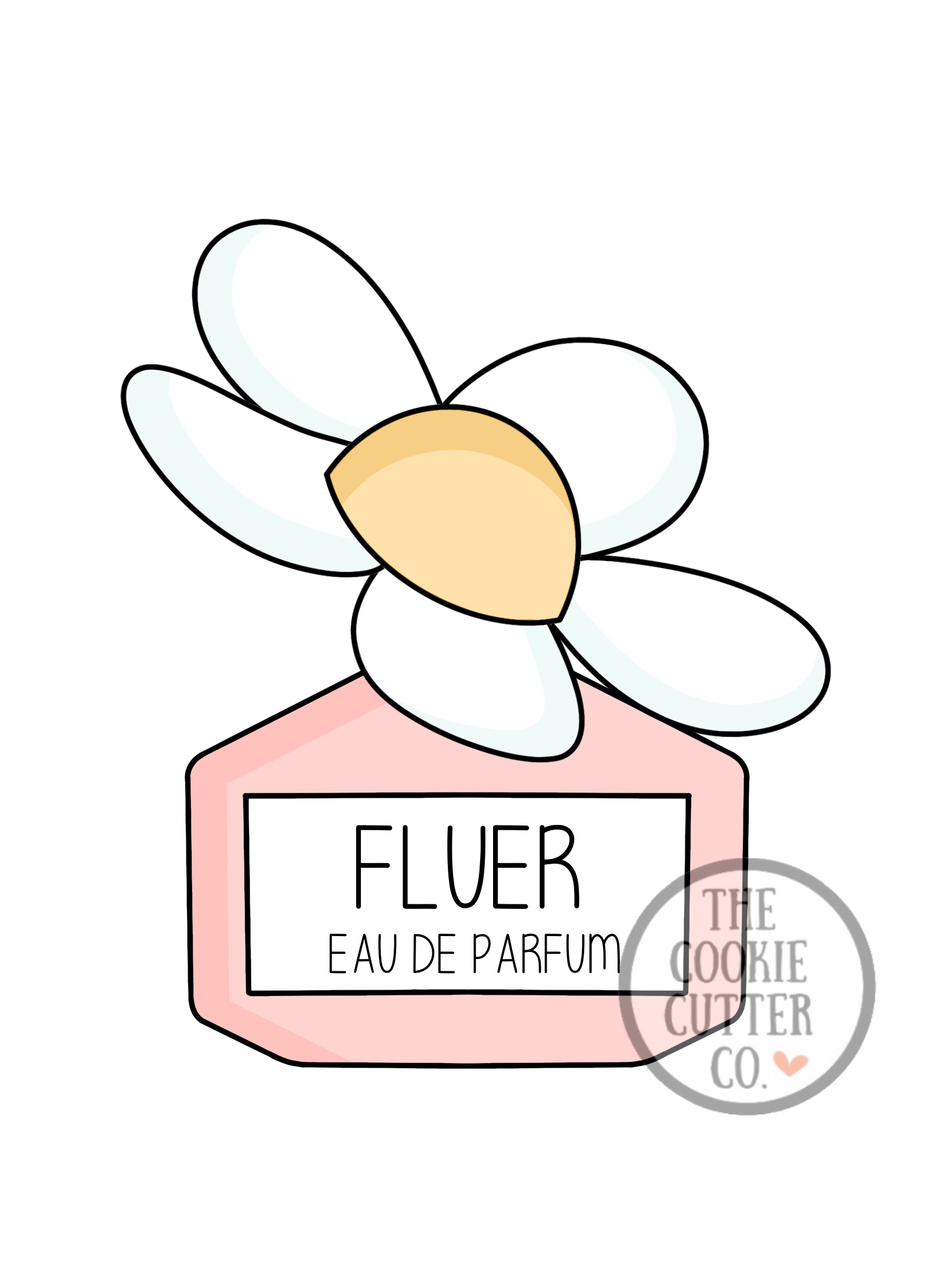 Daisy Perfume cookie cutter