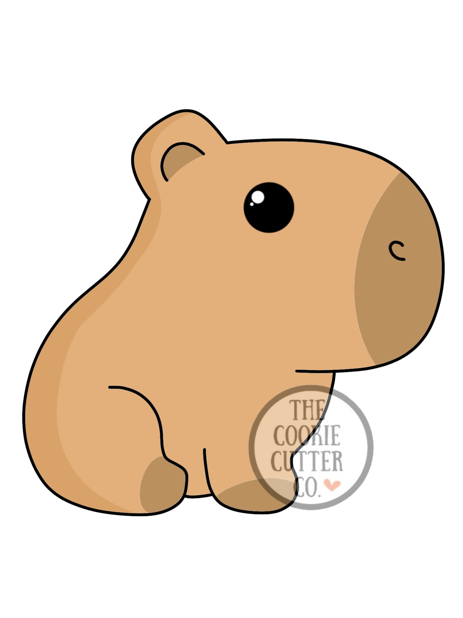 Sitting Capybara cookie cutter