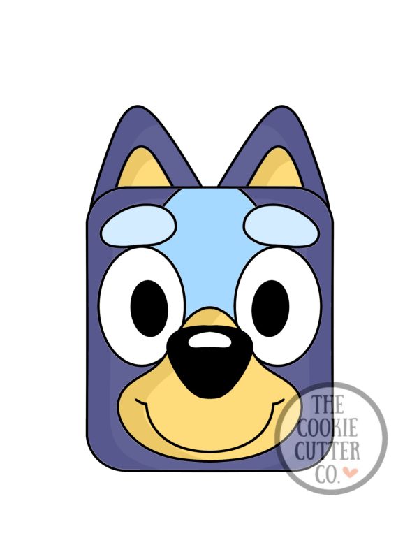 Blue Dog Face cookie cutter