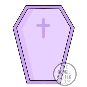 Purple Coffin cookie cutter