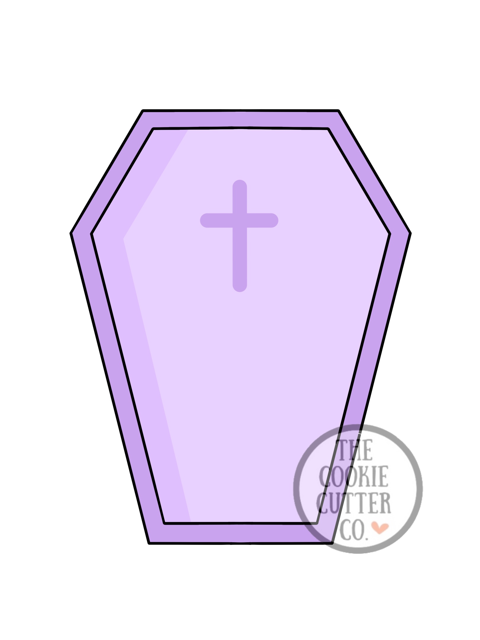 Purple Coffin cookie cutter