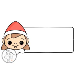 Girl Elf Plaque cookie cutter