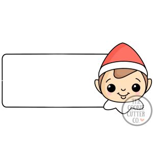 Boy Elf Plaque cookie cutter