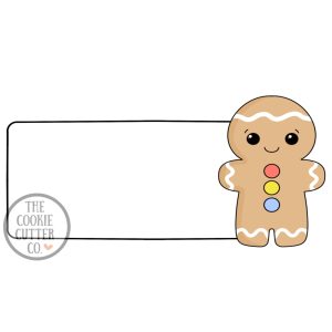 Long Gingerbread Man Plaque cookie cutter
