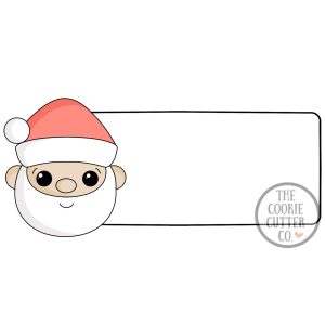 Long Santa Plaque cookie cutter