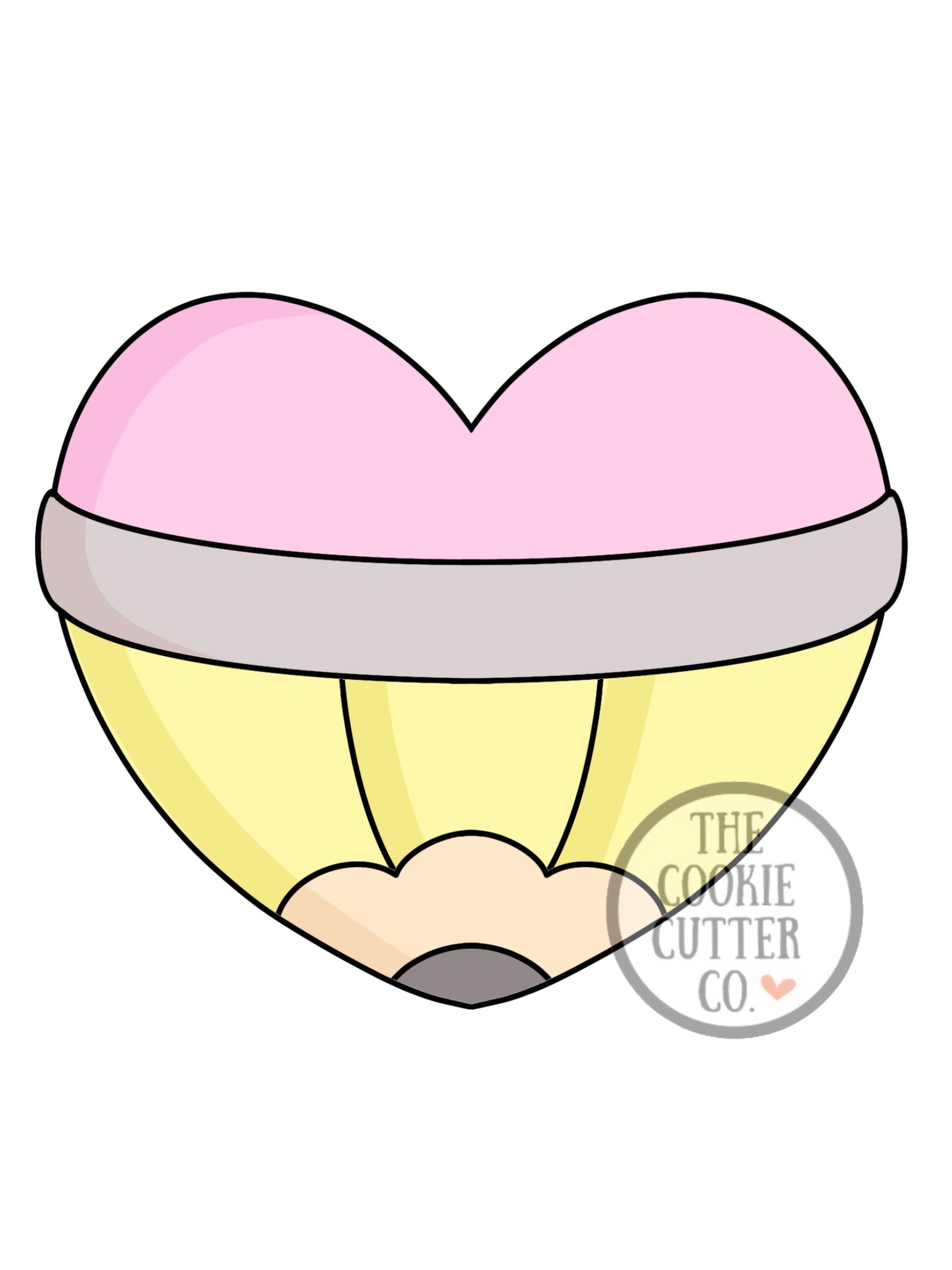 Heart Pencil cookie cutter