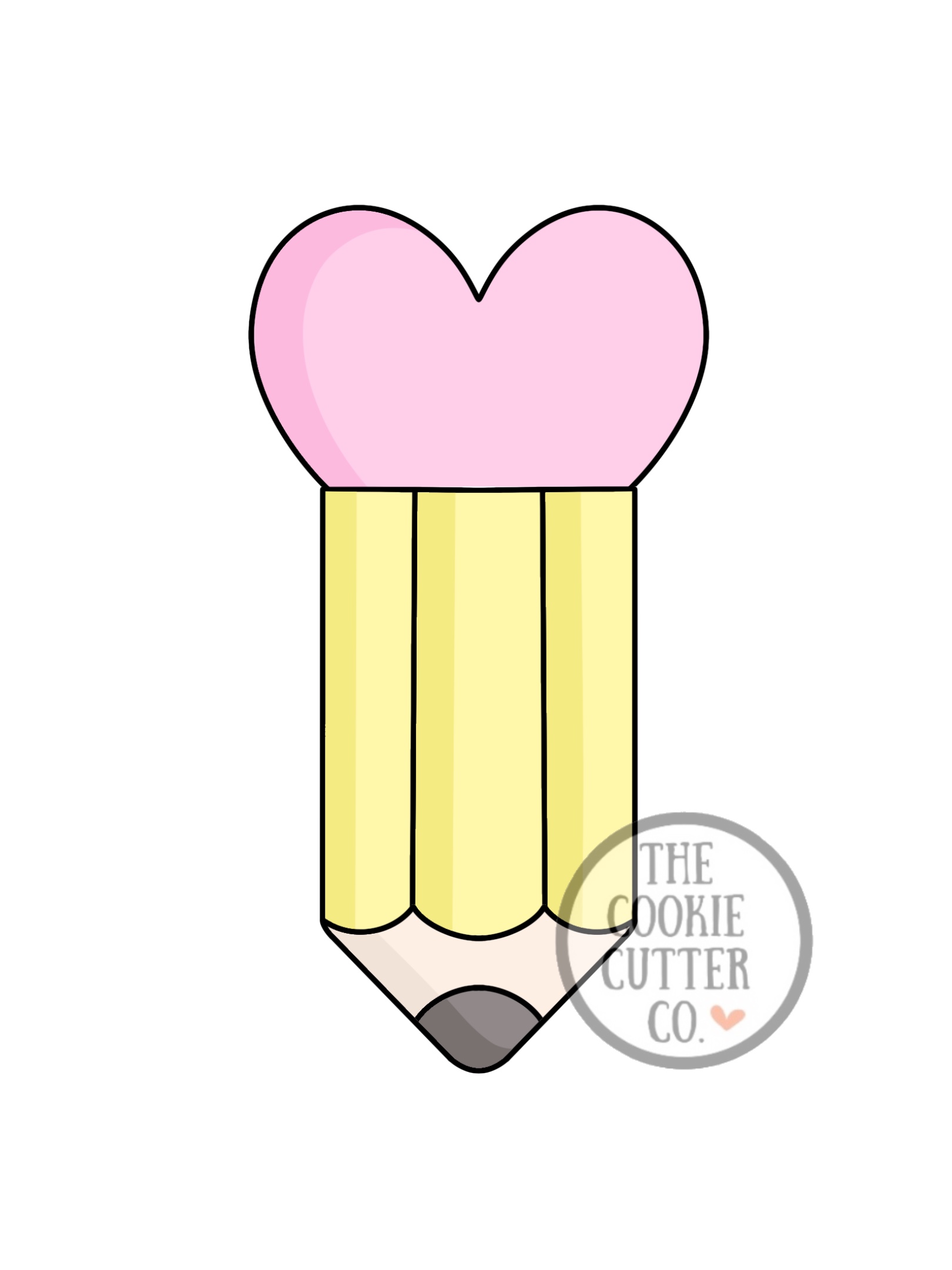 Heart Pencil cookie cutter
