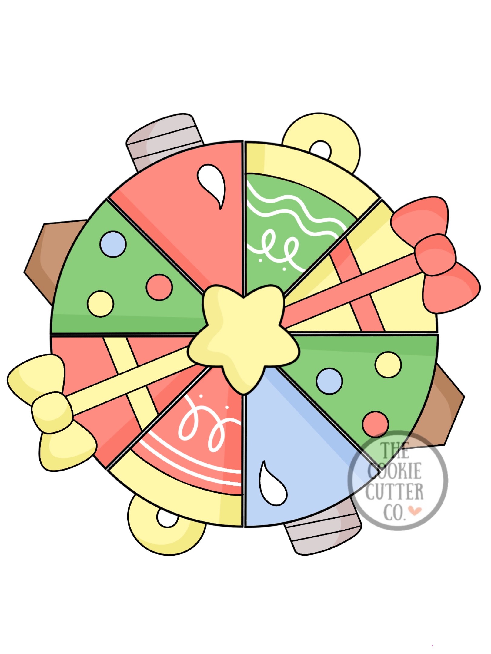 Gift Box Wreath cookie cutter - Image 2