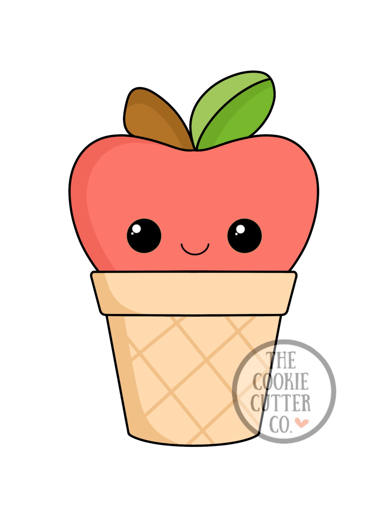 Apple Ice Cream cookie cutter