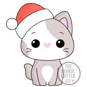 Christmas Cat cookie cutter