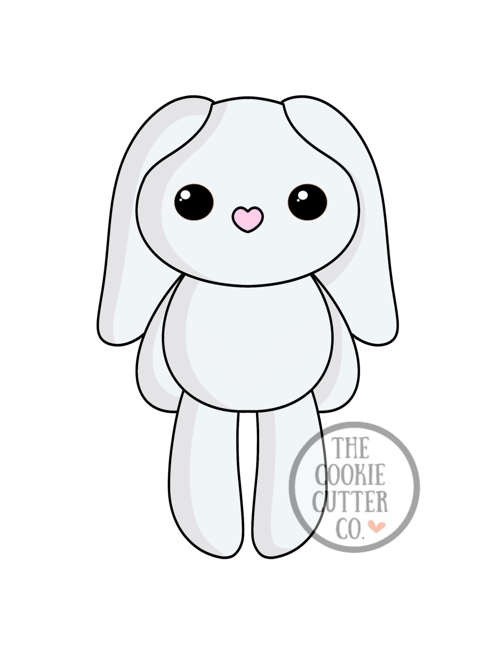 Grey Floppy Bunny cookie cutter