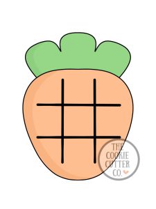 Large Carrot Tic Tac Toe cookie cutter