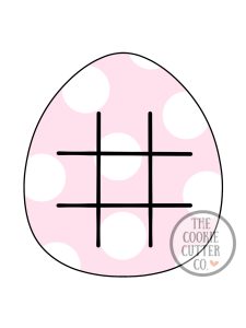 Large Egg Tic Tac Toe cookie cutter