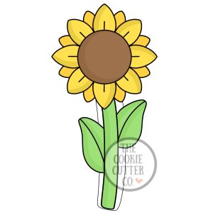 Long Stem Sunflower cookie cutter