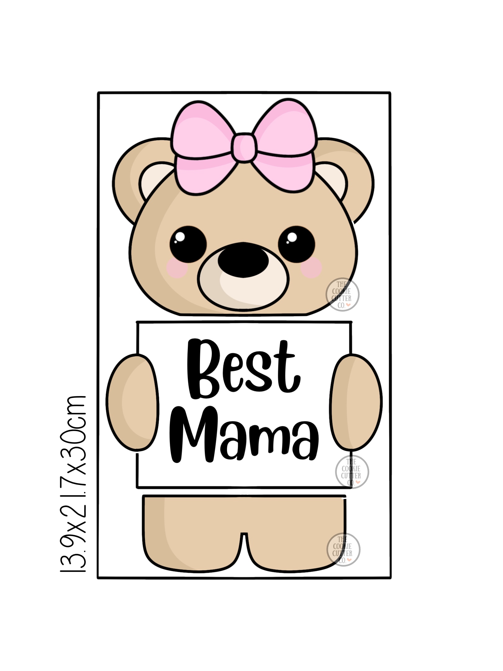 Best Mama Teddy cookie cutter set