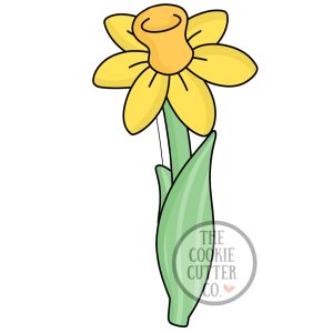 Long Stem Daffodil cookie cutter