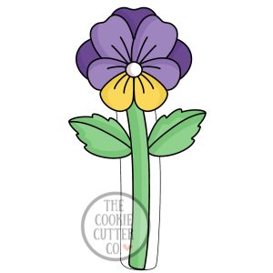 Long Stem Pansy cookie cutter