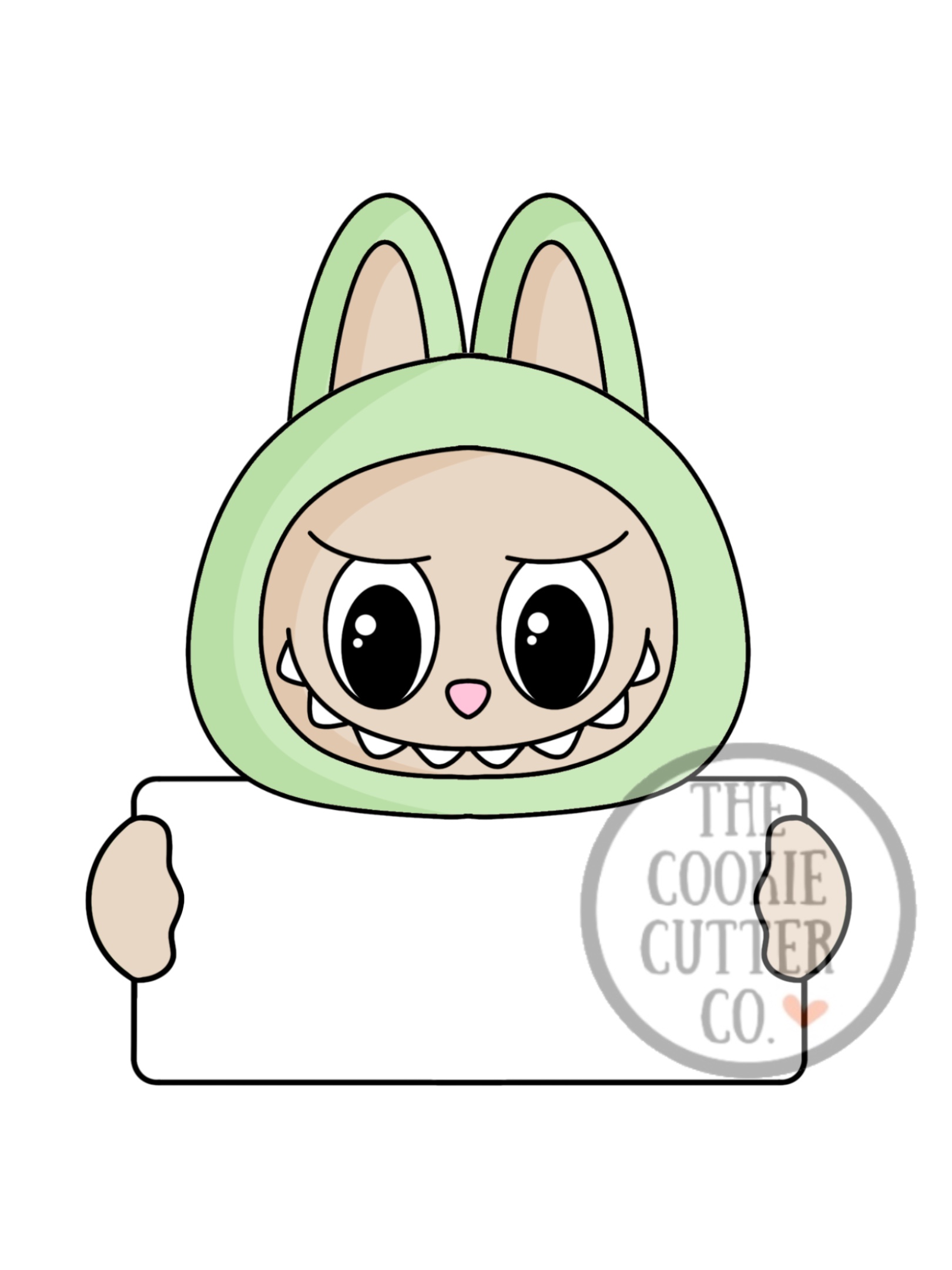 Labubu Plaque cookie cutter