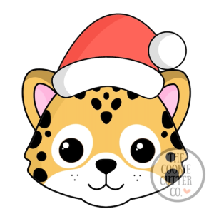 Christmas Leopard cookie cutter