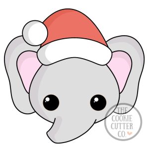 Christmas Elephant cookie cutter
