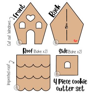 15cm LARGE Gingerbread House Set