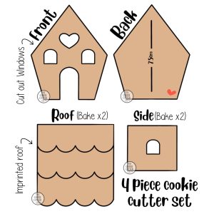 7.5cm MINI Gingerbread House Set