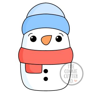 Oval Snowman cookie cutter