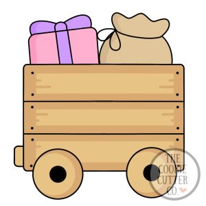 Gift Cart cookie cutter