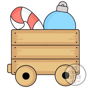 Candy Cane Cart cookie cutter