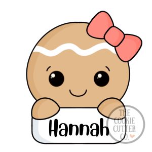 Gingerbread Girl Plaque cookie cutter